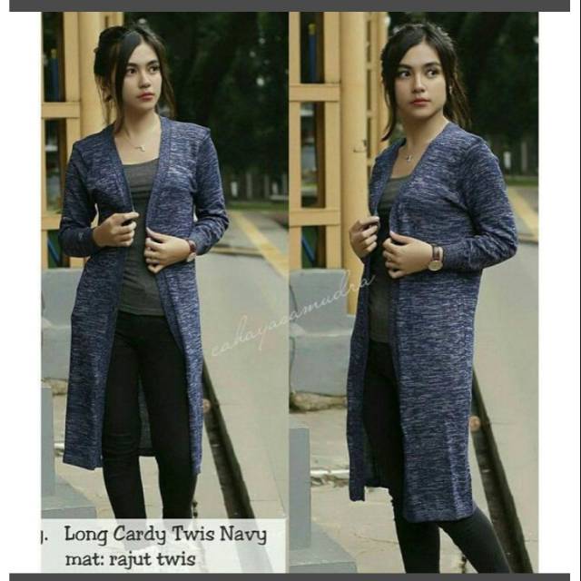 SWEATER RAJUT LONG CARDY TWIST BEST QUALITY