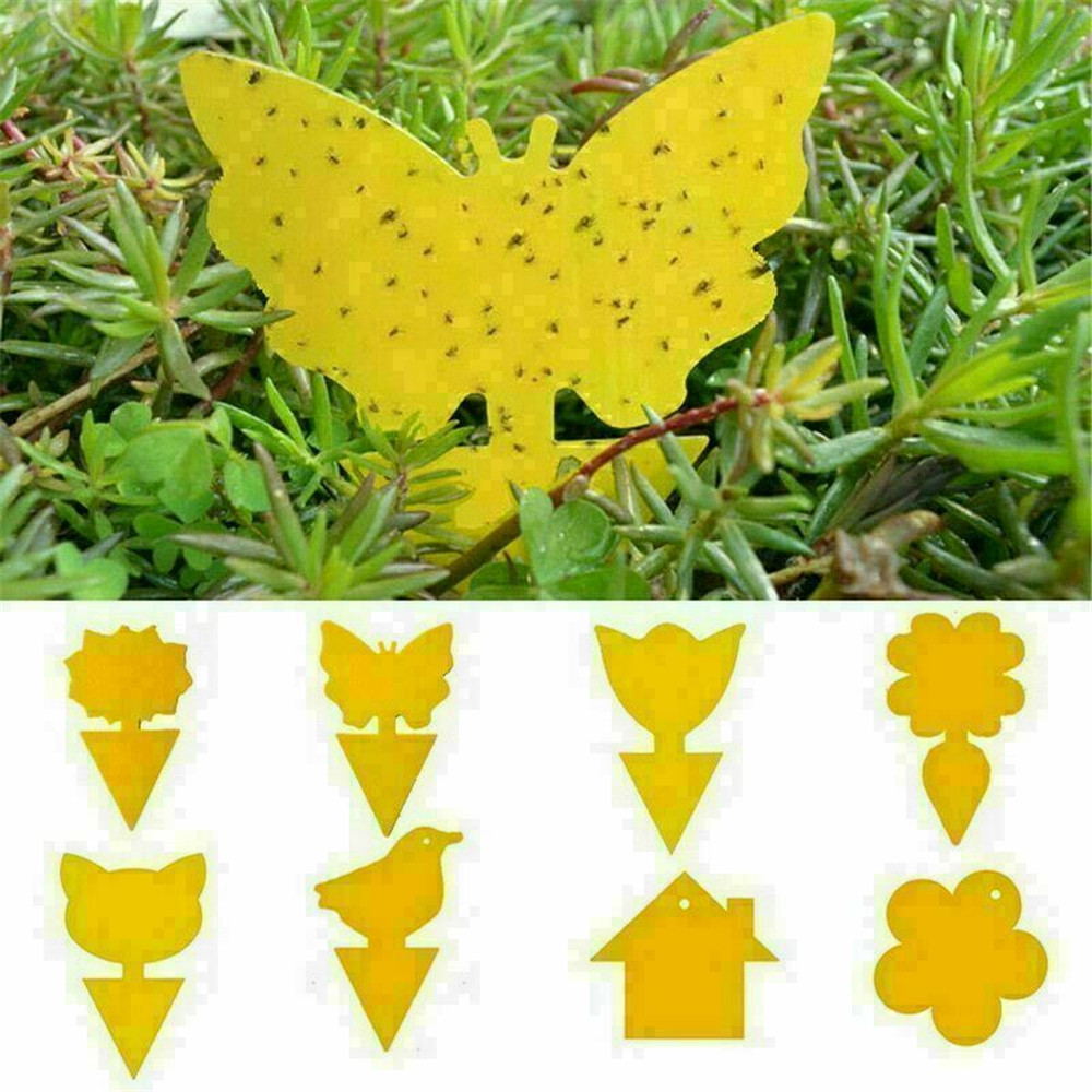 1pc Stiker Plat Kuning Perangkap Lalat / Nyamuk