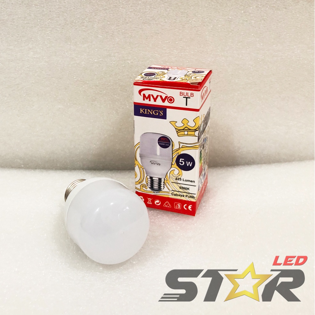 MYVO KING'S T LAMPU LED BOHLAM/BOLAM BULB T 10 WATT HEMAT ENERGI 10W 5 WATT LAMPU IRIT MURAH BERKUALITAS STAR LED