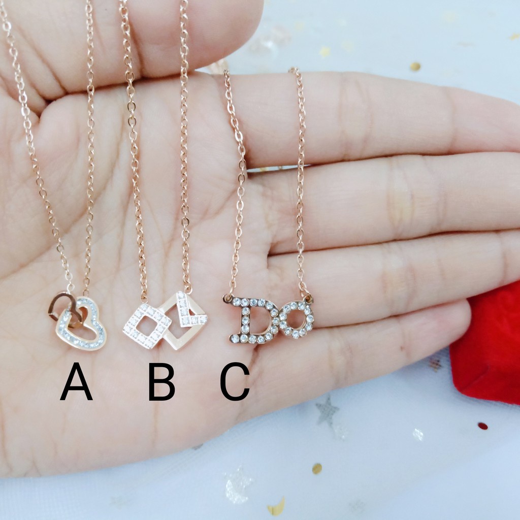 [BAYAR DITEMPAT] Kalung Set Liontin Titanium Korea Anti Karat Pusat Xuping Jakarata