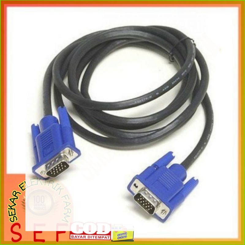 Kabel VGA 1,5 meter kabel berkualitas tinggi (High Quality)