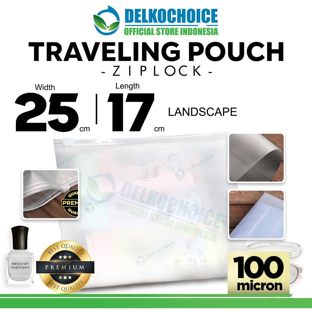 PREMIUM Travel Organizer 25x17cm Traveling Pouch Zipper Bag Delkochoice