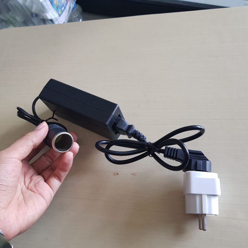 Converter Listrik Ac ke Lighter Mobil Adaptor ac to dc jack mobil ke Listrik Rumah
