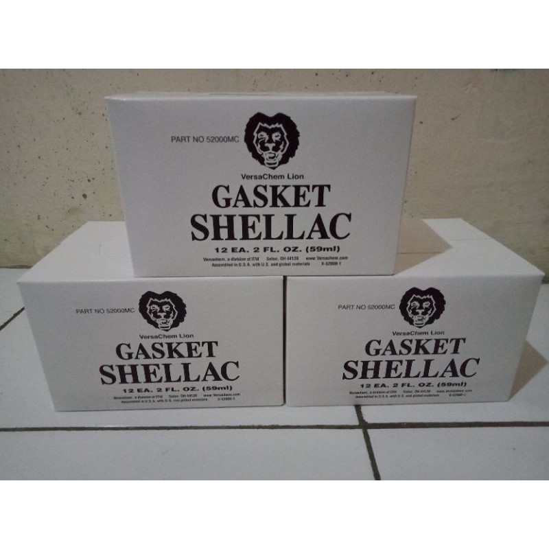 

Lem Gasket Shellac Lion 1 box isi 12 ps