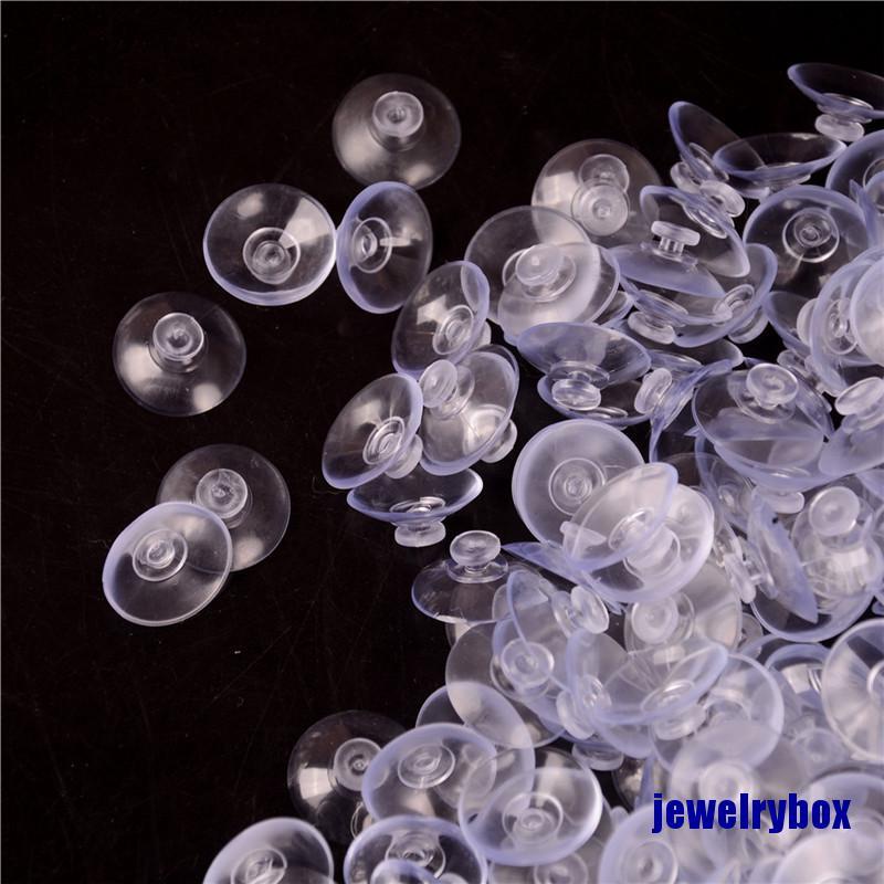 50pcs Kait Suction Cup Transparan 20mm Untuk Kamar Mandi