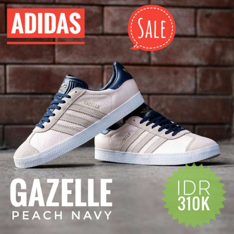 ADIDAS GAZELLE LEATHER, Peach Navy