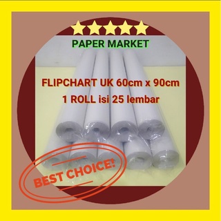 Kertas Flip Chart Koran Buram Untuk Flipchart 60 X 90 - 1 roll (25 lembar)