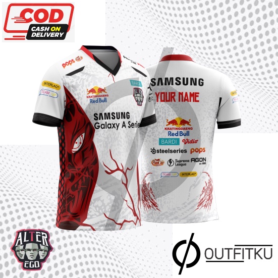 Jersey ALTER EGO PUTIH AWAY TERBARU 2022 MPL SEASON 10 FREE NICKNAME MPL S10