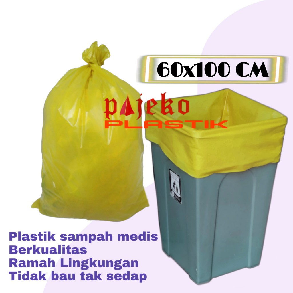Plastik PE / Kantong Sampah Medis 60 x 100 cm - 80 micron / Plastik Sampah Medis