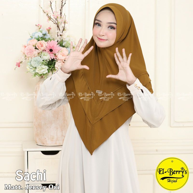 HIJAB INSTAN SACHI (jercy super) ORIGINAL ELBERRYS HIJAB