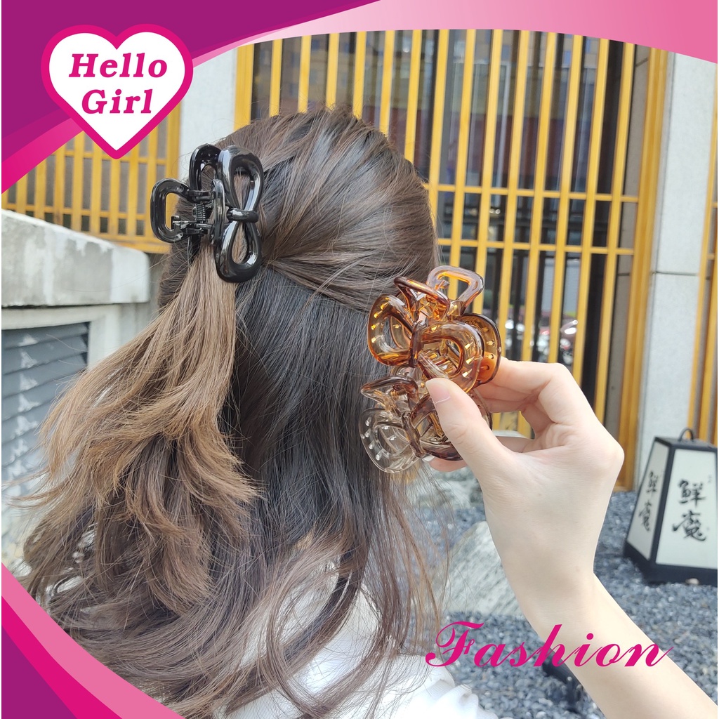 (Hello Girl)F87 Jepit Rambut Wanita Women Hair Claw Pita Dan Kotak Doff&amp;Glossy Import