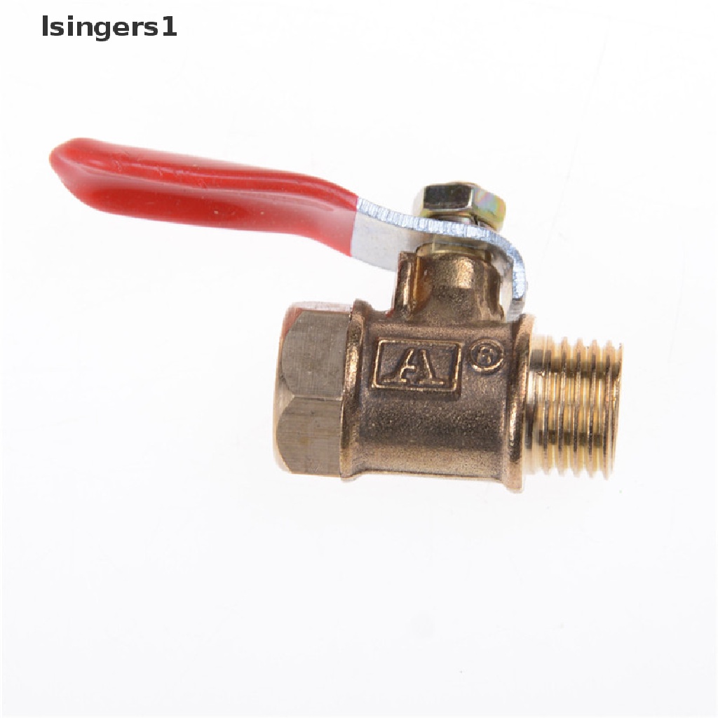 (lsingers1) Katup Bola 1 / 4 "M / F Full Port Bahan Kuningan Untuk Saluran Bahan Bakar / Gas / Udara / Air