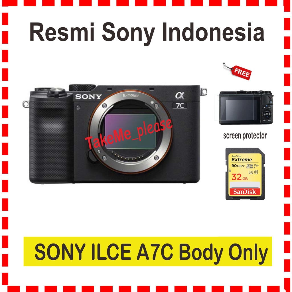 Sony Alpha A7C Body Only / Sony A7C BO / Kamera Mirrorless Sony A7C