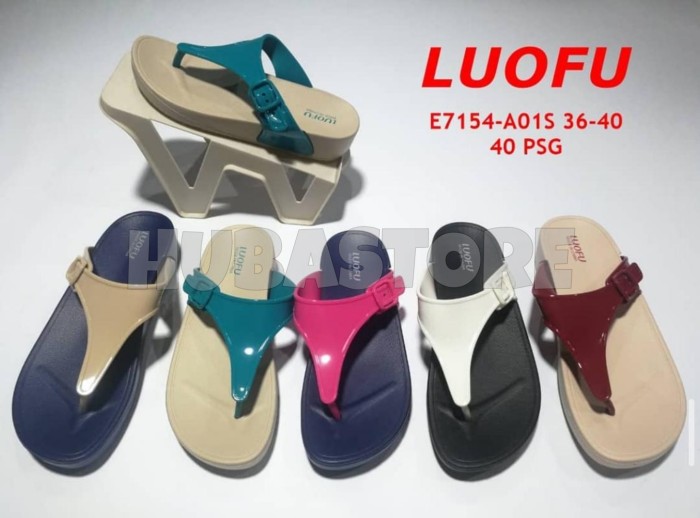 SANDAL JELLY JEPIT WANITA LUOFU E7154-A01S