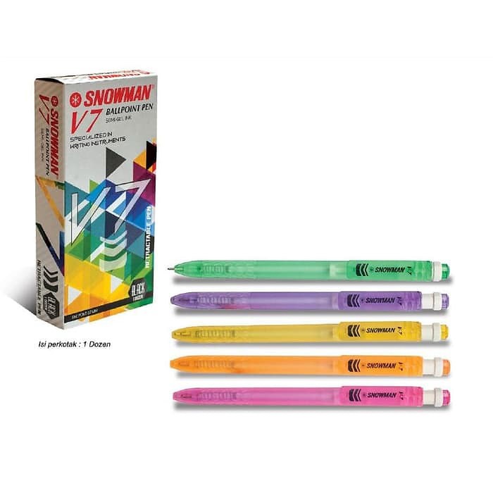 

Pulpen Bolpen Bolpoint Snowman V-7 V7