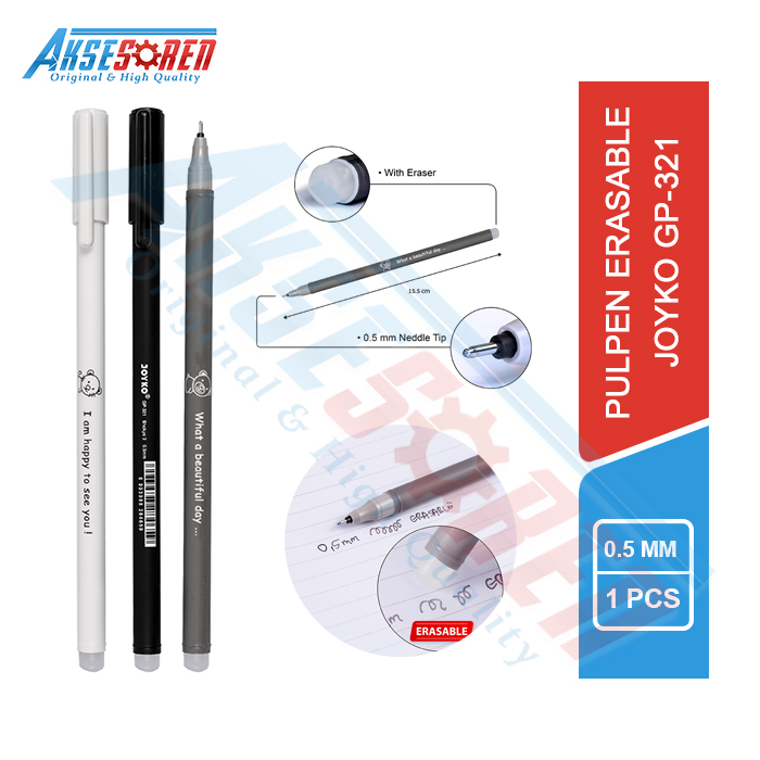 

Pulpen Shokyo 3 Joyko [GP-321/1 Pcs] / Erasable Gel Pen / Pena Jel Pen / Pulpen Bisa Dihapus Joyko