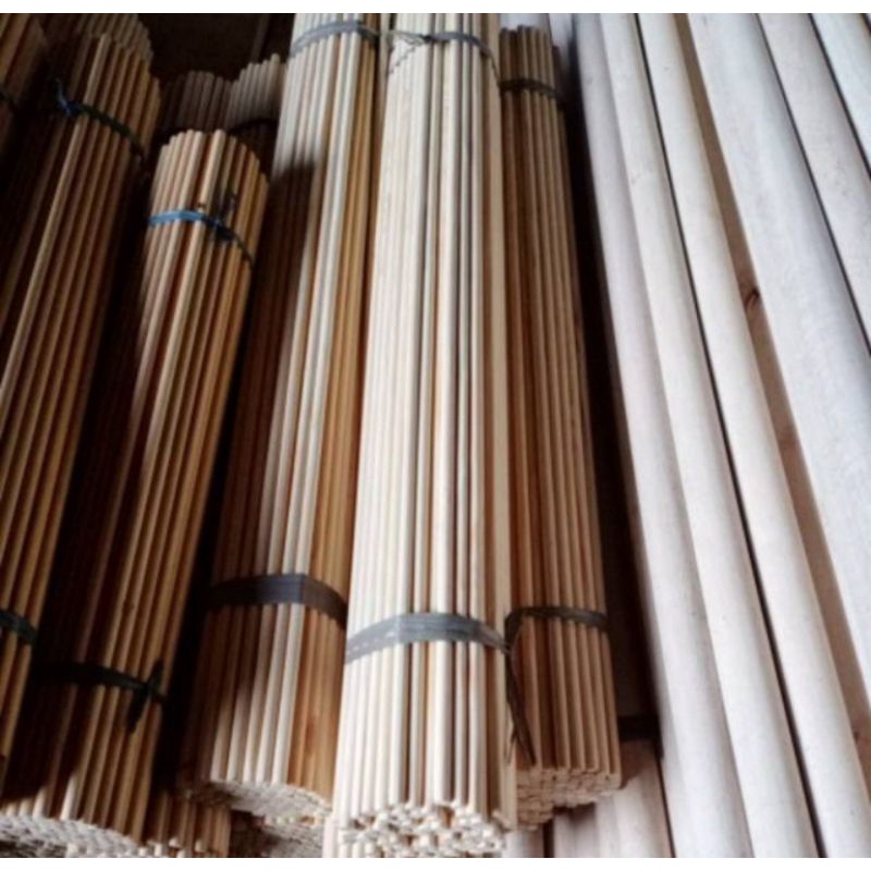 Dowel Kayu stick 8mm Panjang 70cm - Kayu Stik Bulat Diameter 8mm