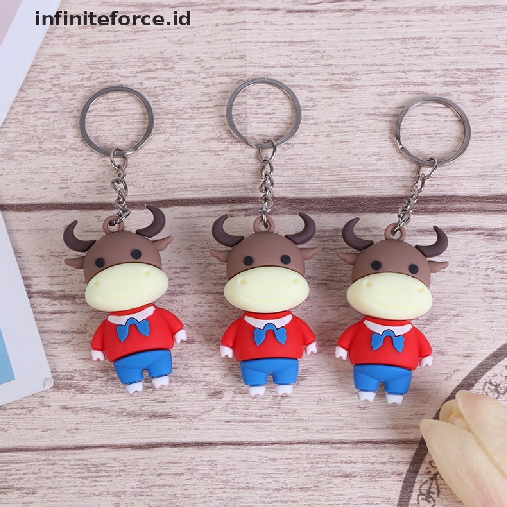 (Infiniteforce.Id) Gantungan Kunci Bentuk Boneka Sapi Tahun 2021