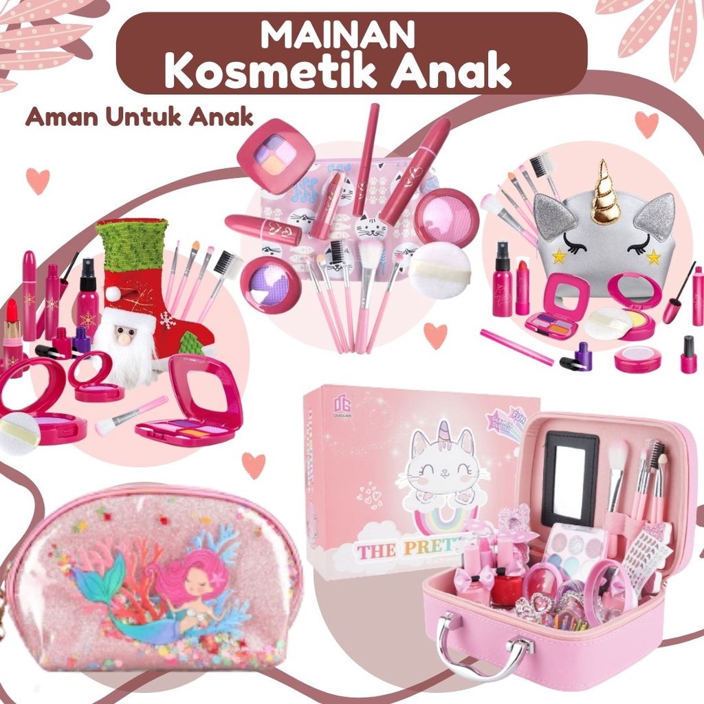 Mainan Tas Kosmetik Anak Children Pretend Plays Make Up Kit Set/Alat Rias Anak  Mainan Make Up Anak Kado Anak Cewek