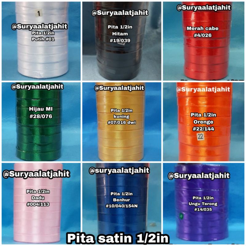 Pita Satin 1/2in (13mm) @±20y =rp.3.500/1rol