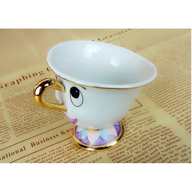 Cartoon Beauty And The Beast Old style Teapot Mug Mrs Potts Chip Tea Pot Cup One Set nice gift for