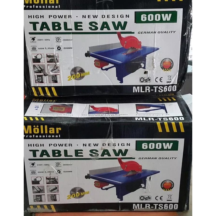 table Saw mollar mlr - ts600 8" - gergaji duduk mollar 8"