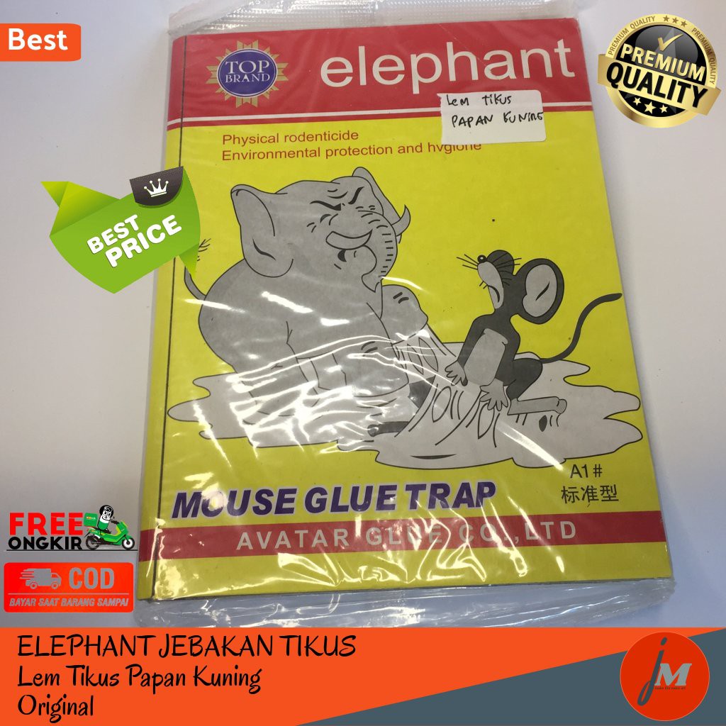 Lem Tikus Cap Gajah Model Papan Jebakan Tikus Elephant Praktis Siap Pakai MUdah Dan Gampang Termurah