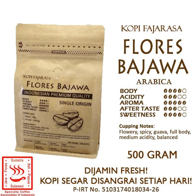 

[COD] Kopi Fajarasa Flores Bajawa Biji Kopi Arabica 500 gram [COD]