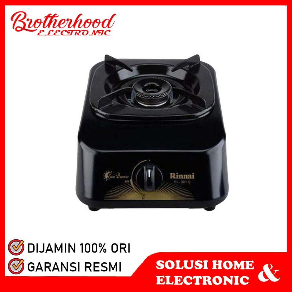 (BISA COD) KOMPOR GAS RINNAI RI 301S / RI 301 S / RI301S / RI201S / 201S [1 TUNGKU] (GARANSI RESMI) 
