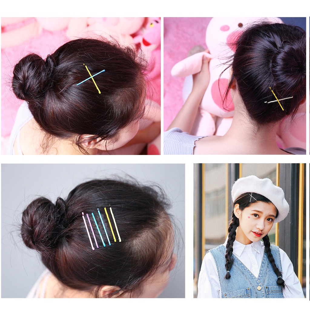 Jepit Rambut Lidi Warna Jepit Rambut Anak Jepit 1Set isi 40pcs