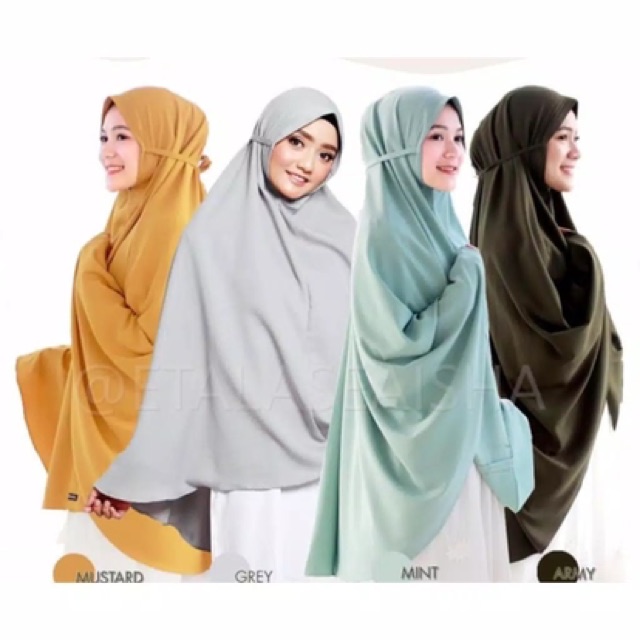 BERGO AISYAH JUMBO/JILBAB KHIMAR INSTAN