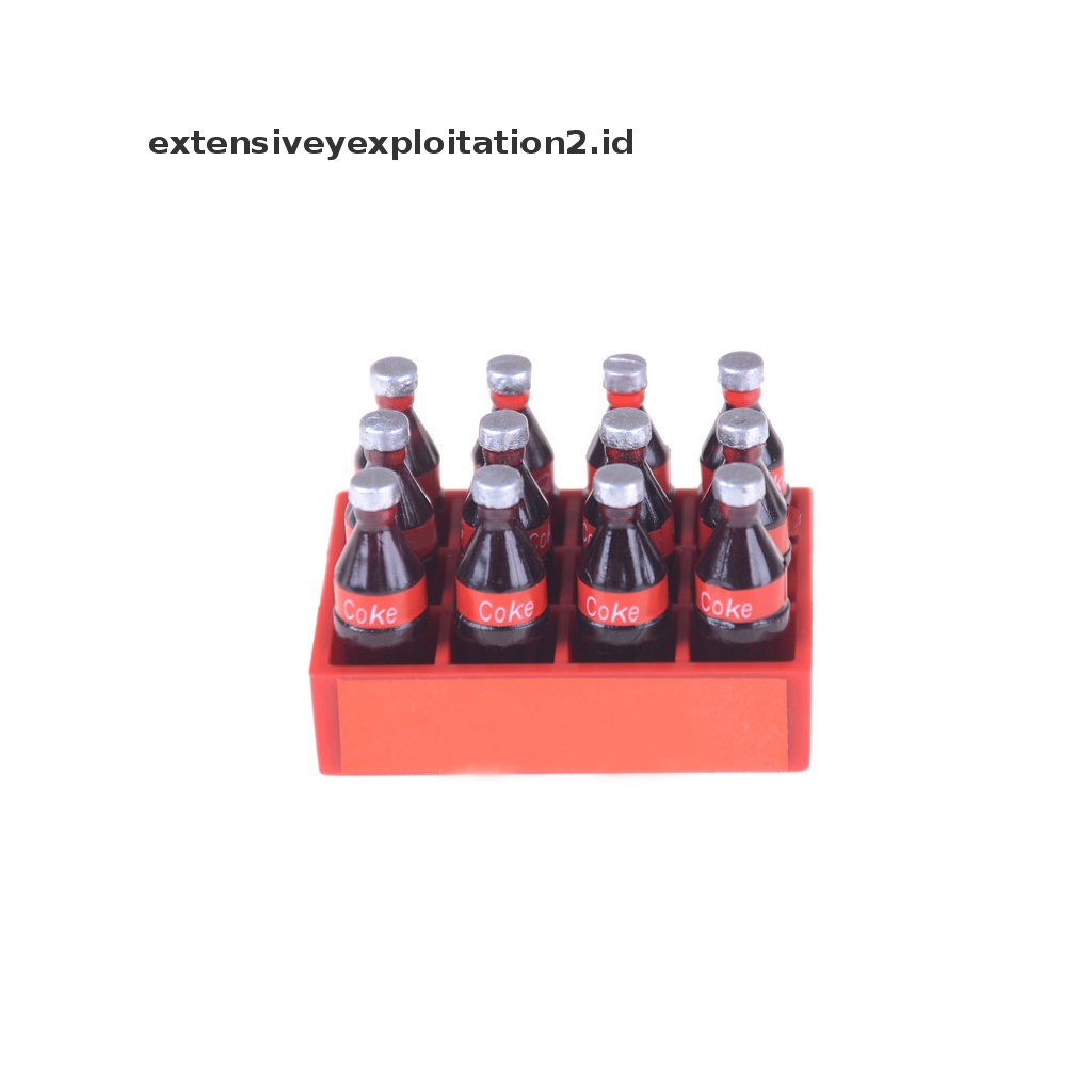 13pcs / Set Mainan Miniatur Minuman Coca Cola Skala 1: 12 Untuk Aksesoris Rumah Boneka