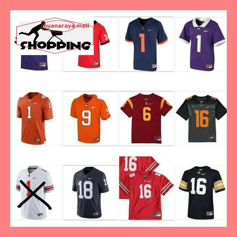 Spoort04J Original Nike Jersey Usa Nfl College American Football Size Kecil Jjt0D