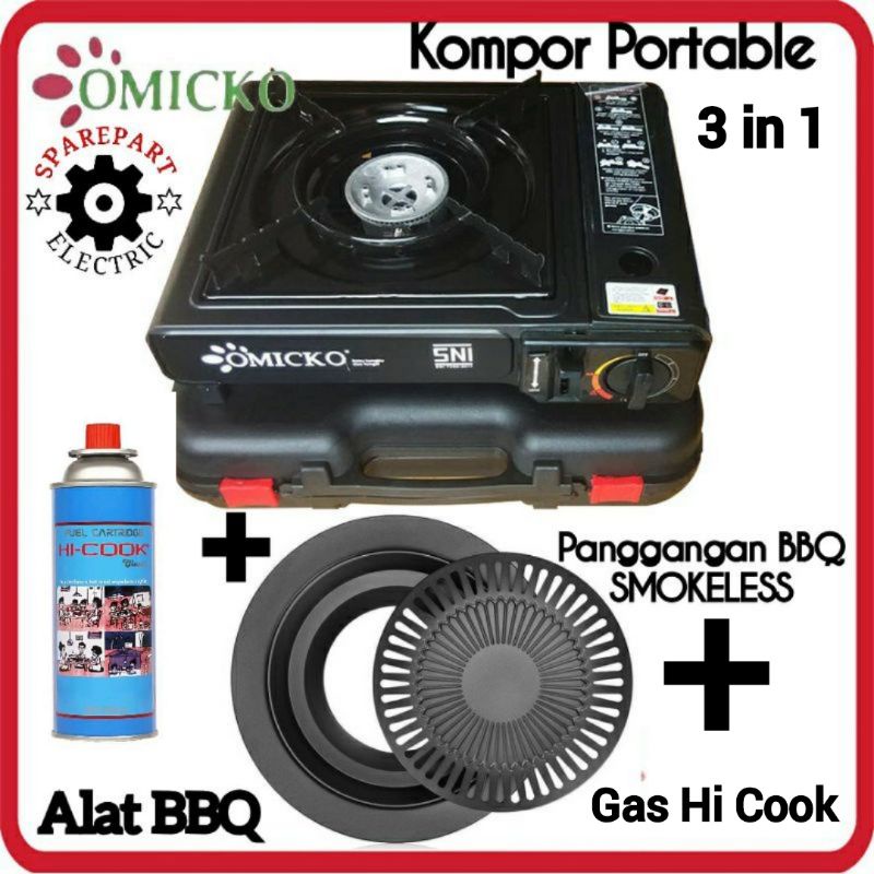 KOMPOR GAS PORTABLE - CAMPING 2IN1 BISA GAS KALENG / LPG KOMPOR PIKNIK