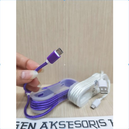 Kabel Charger CHROME Android Kabel Casan Tali Sepatu Micro V8 1.35m