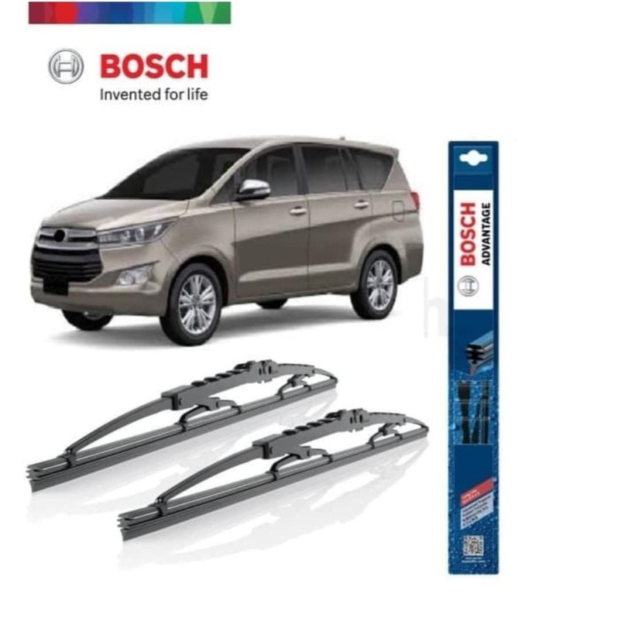 WIFER BOSCH ORIGINAL ALL NEW INNOVA REBORN 2016 UP PAKET KARET WIPER MOBIL KACA DEPAN BELAKANG H307