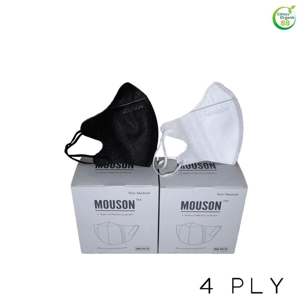 Masker Duckbil / Duckbill 4 Ply Mouson 1 Box Isi 50 Pcs