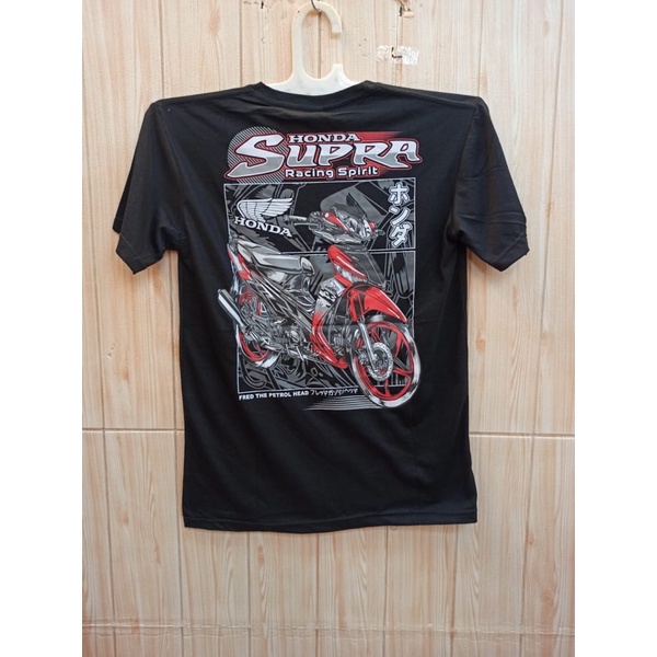 kaos motor honda supra hitam