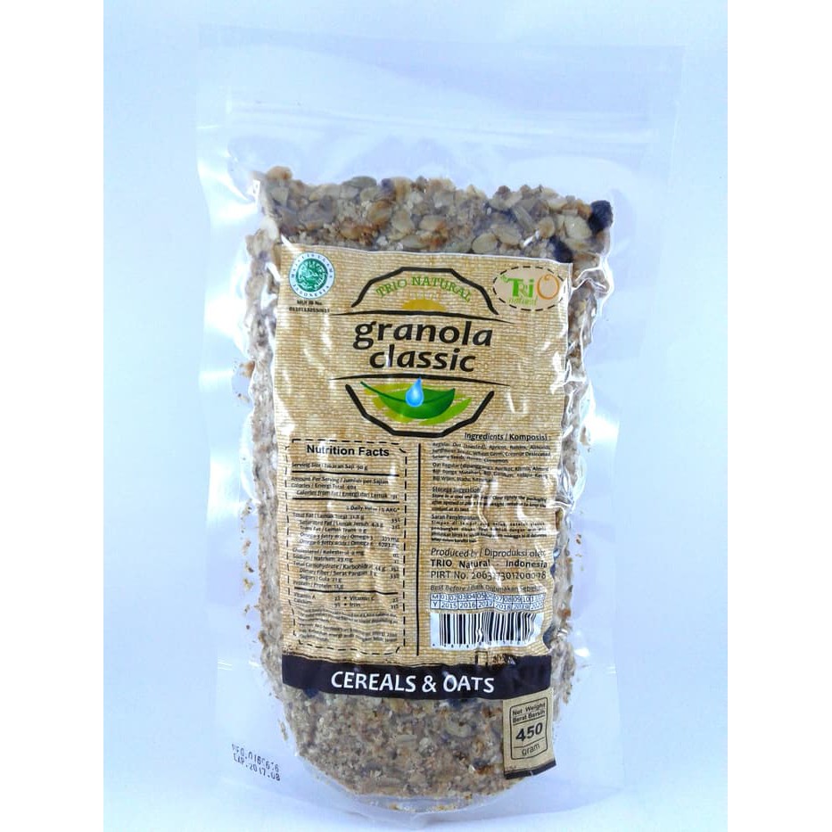 

Granola Classic Trio Natural 450 Gram