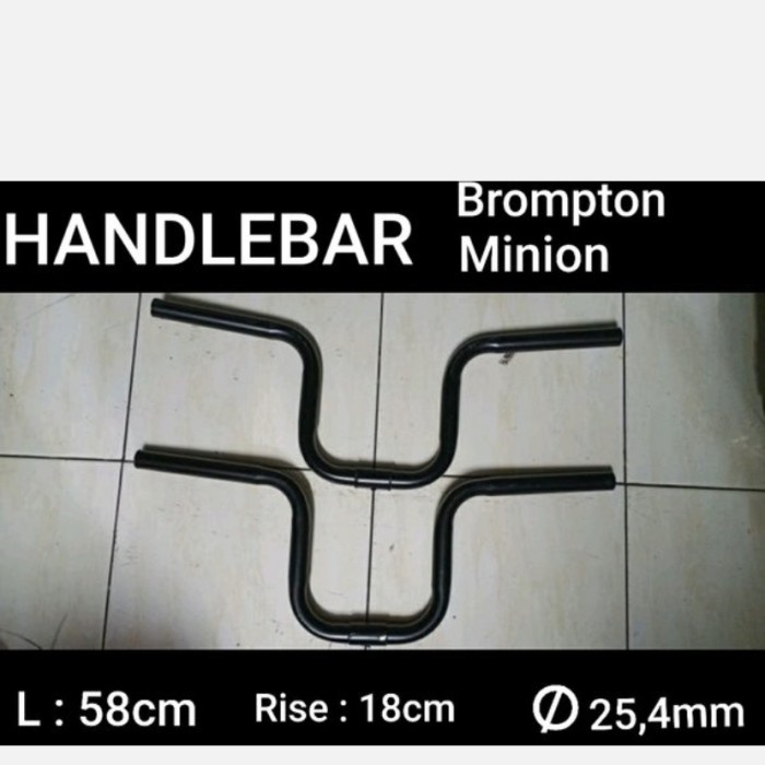 Handlebar Stang sepeda Minion bahan Steel 580x25,4x180 mm