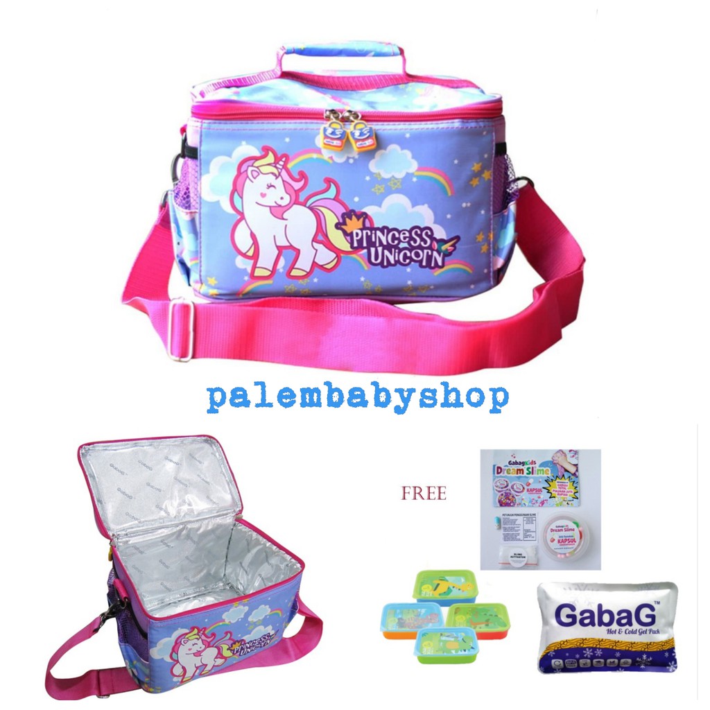 Gabag Kids Thermal Bag Free Lunch Box Cooler Bag tas anak anak