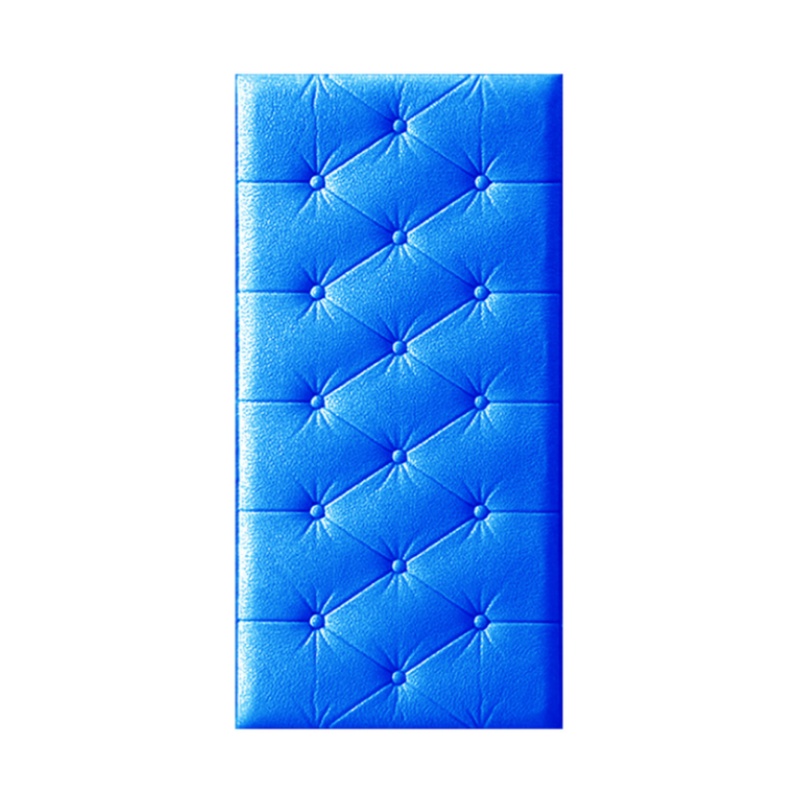 FygaleryMedan  - HL0206 Wallpaper Dinding 3D Foam Headboard Bed Wall Sticker Dekorasi Kamar-BIRU_TUA