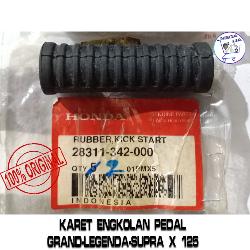 Karet Engkolan Pedal Grand-Legenda-Supra X 125 (Rubber Kick Starter) ORI HONDA 100% 28311-342-000