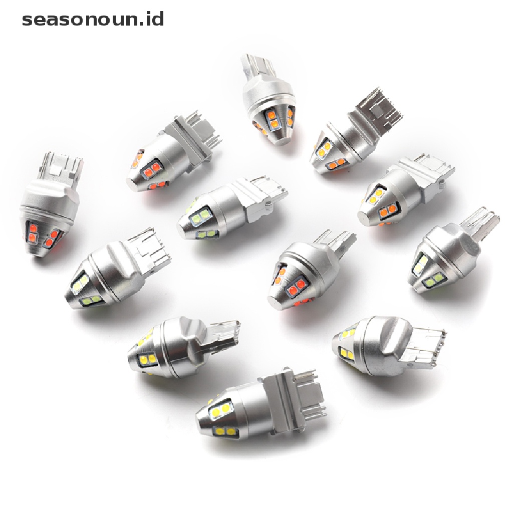 【seasonoun】 T20 LED W21/5W LED Light T25 3157 P27/7W DRL LED Bulbs Turn Light Brake Light .