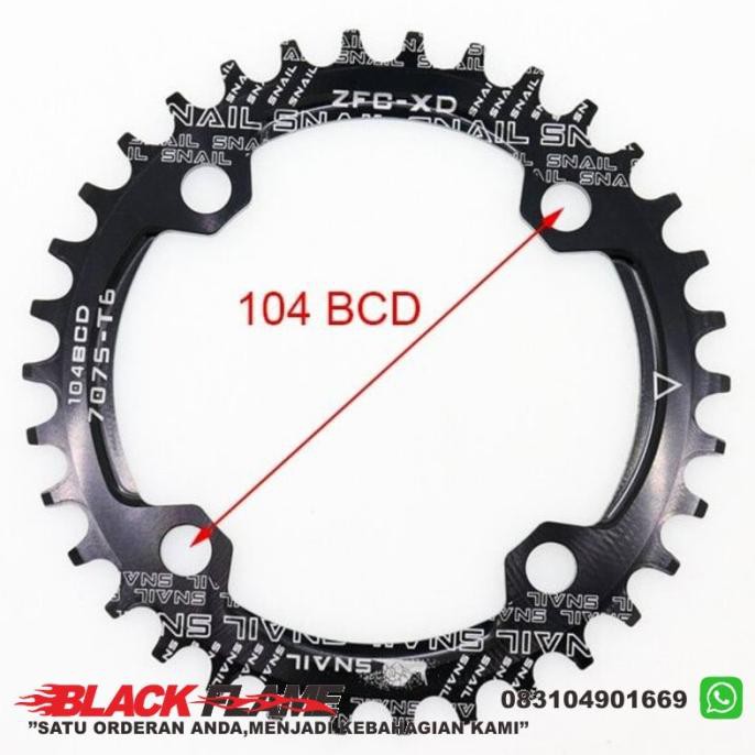 Jual Chainring 38T Narrow Wide - Bcd 104 - Chain Ring Single Crank Jual