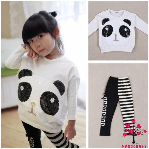 Adm lovely Kaos T Shirt Gambar  Panda Celana  Legging 