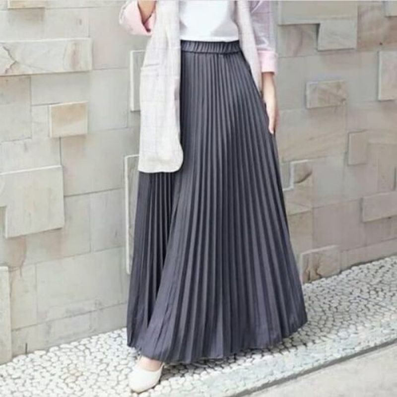 ROK PLISKET PREMIUM/ROK PLISKET WANITA DEWASA/RIK PLISKET JUMBO/ROK PLISKET/ROK