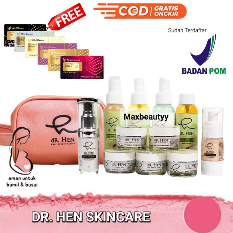 Dr Hen Skincare Original Paket Acne Whitening