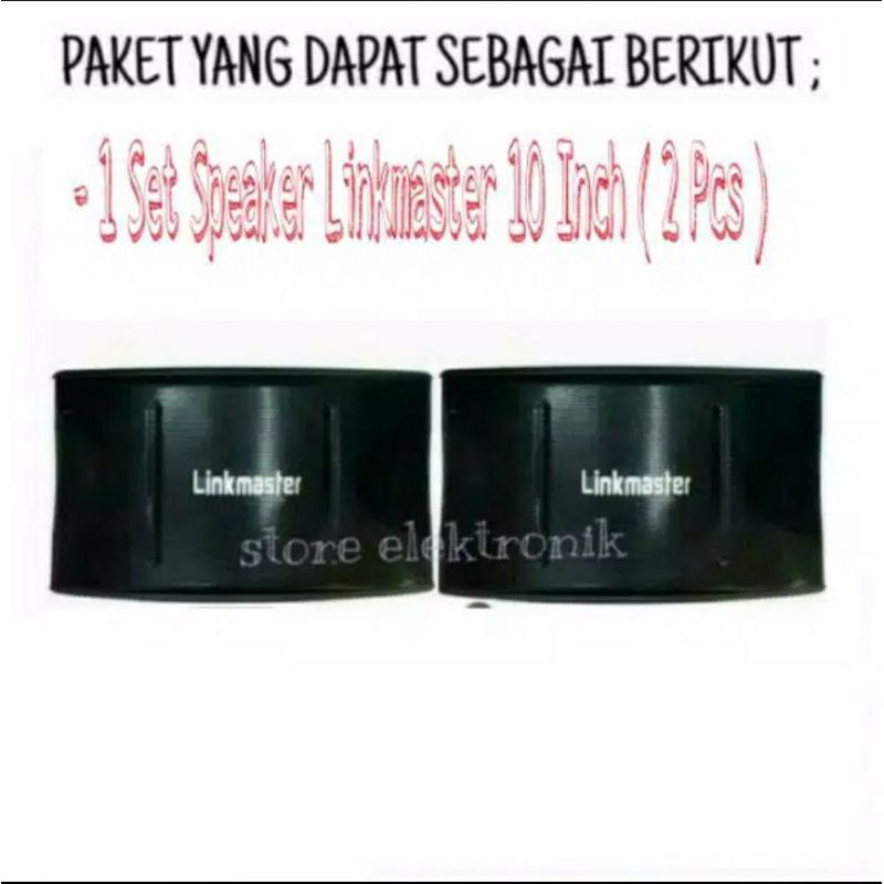 Paket Sound System Linkmaster 10&quot; Amplifier Bluetooth Usb Upgrade