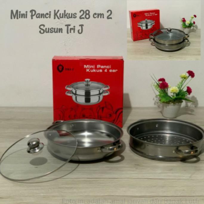 Panci Kukus Mini Steamer Stainless Kukusan Serbaguna Kecil 2 Susun - Diskon Khusus 